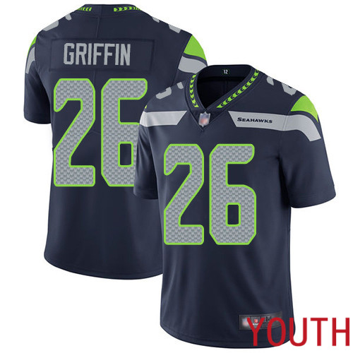 Seattle Seahawks Limited Navy Blue Youth Shaquill Griffin Home Jersey NFL Football #26 Vapor Untouchable